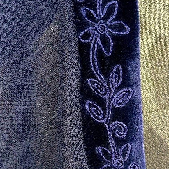 {cynthia howie} VTG Open-Front Sheer Blazer — Size 10, Navy Blue - Picture 6 of 16